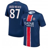 Paris Saint-Germain Joao Neves #87 Domáci futbalový dres 2024-25 Krátky Rukáv